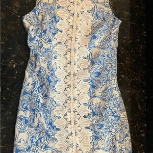 Lilly Pulitzer 00 Blue and White Dress